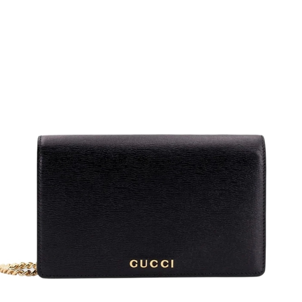 New Gucci GG Marmont Leather Chain Wallet